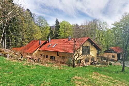 Österreich, Böhmerwald, Klaffer am Hochficht, Landhaus mit Pferdestall 